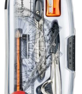Study 10-Piece Compass and Geometry Kit with Shatterproof Box, Assorted Colors (897010)
